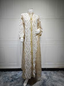 2025 marocchino caftano fatto a mano ricamo in Chiffon di seta traspirante abito da sposa Casual per musulmani nuovo arrivo accessorio - Product Image 4
