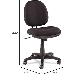 Alera IN4811 Interval <b>Swivel</b>/Tilt Task <b>Chair</b> 100% Acrylic <b>Black</b> Adjustable Height Lift Feature Made Plywood PU Leather Fabric - Product Image 5