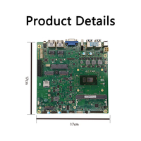 Placa base Mini ITX de red RJ45 de 1000M con 1 ranura PCIe X4, procesador I3 I5 I7, salida de pantalla HD de M