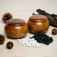 Boîte de rangement en bois massif naturel pour jeu de Go, Gobang, échecs, accessoires