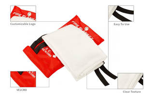 Diseño libre permanentemente ignífugo <span class=keywords><strong>Material</strong></span> de batería de litio de manta de fuego de emergencia ignífuga de larga duración - Product Image 2