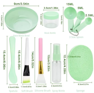 Fabriqué en Chine, ensemble bol à masque, cuillère, vaporisateur, pinceau à masque en silicone - Product Image 2