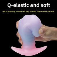 Plug anal rose en forme de Godzilla, couleur mangue, style le plus vendu, projection audacieuse, stimulation intense, sans lubrifiant
