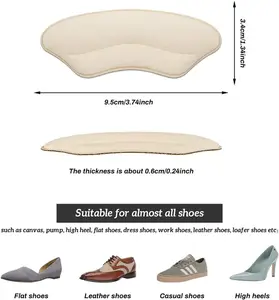 העקב כידון Liner כריות מוסיף לנעליים Loose, העקב רפידות Snugs עבור נעל מדי גדול גברים נשים, למנוע העקב להחליק ושלפוחית