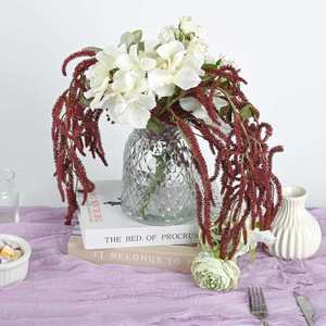 Wholesale Artificial 5 Colors Amaranthus Foam Greenery Hanging Foliage 8 Branches Wedding Graduation New Year Christmas - Product Image 3