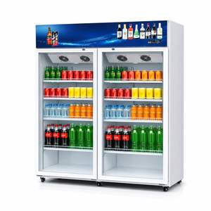 Réfrigérateur de présentation de boissons vertical à 3 portes vitrées à dégivrage automatique, directement de l'usine, <span class=keywords><strong>pour</strong></span> supermarché - Product Image 2