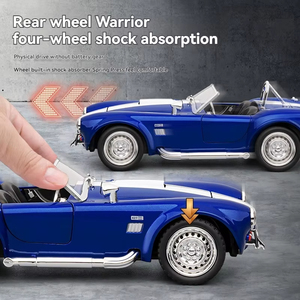 Nuovo Modellino Auto Vintage Convertibile Viper in Scala 1:22, Veicolo Giocattolo in Metallo Pressofuso con Simulazione di Suoni e Luci, Oggetto da <span class=keywords><strong>Collezione</strong></span> - Product Image 4