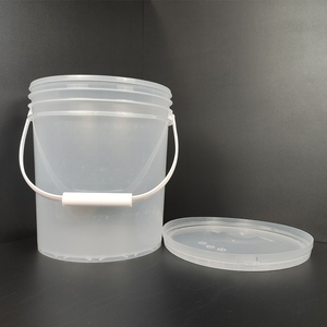 Seau de haute qualité, recyclable, avec couvercle et poignée, en <span class=keywords><strong>plastique</strong></span>, 10 <span class=keywords><strong>litres</strong></span>, qualité alimentaire, transparent, rond - Product Image 6