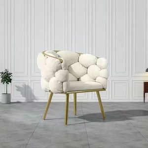 Silla Burbuja Directa de Fábrica, MOQ 1, Soporte para Muestras, Taburete Portátil KD para Maquillaje con Patas Metálicas, Asiento de Tocador a Precio Económico - Product Image 4