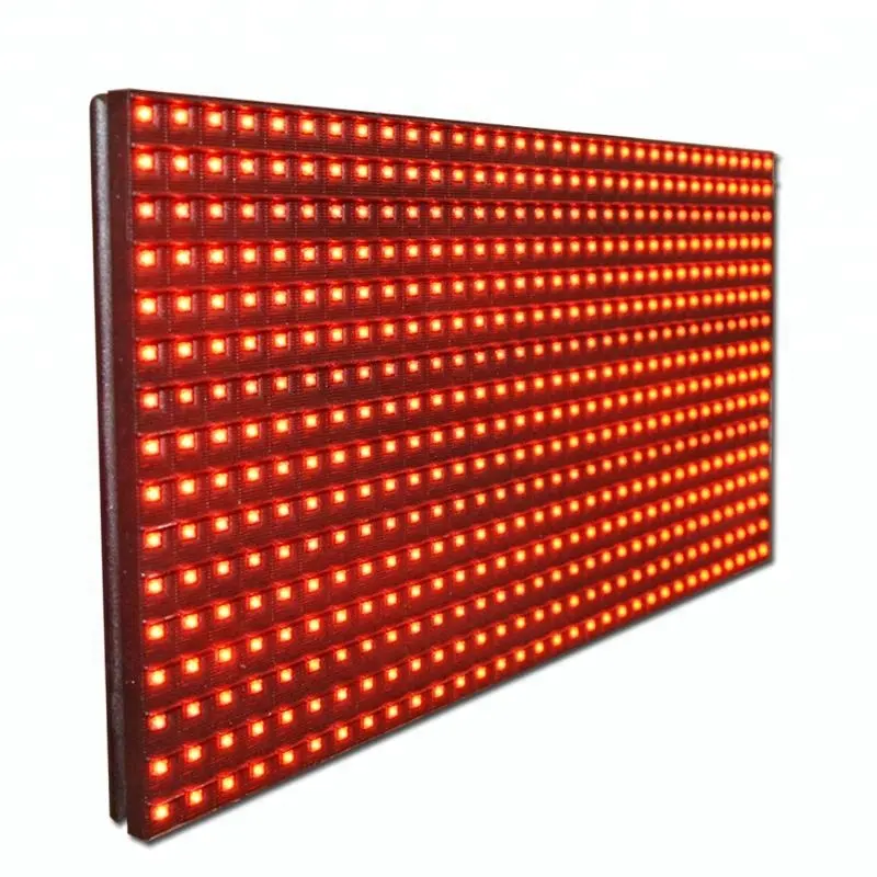 Moule d'affichage led P10 SMD à couleur unique, taille 160*320mm, semi-extérieur, rouge