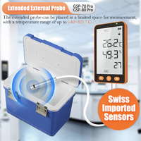 AIKESI-Medidor de datos de temperatura y humedad de punto de rocío dividido, portátil, USB, sonda extendida, para ingeniería