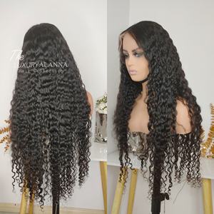 200% densité cheveux longs perruque cambodgienne lâche vague profonde cheveux bouclés perruques vierge cheveux humains avant de lacet perruque 13*4 13*6 HD dentelle suisse - Product Image 1
