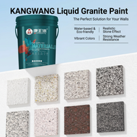 Revêtement mural en granit liquide premium eau-sable, finition texture pierre, peinture haute brillance imperméable pour propriétés commerciales