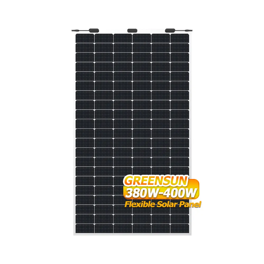 Panel solar Flexible de uso doméstico de alta eficiencia 410W 400W 390W 385W 380W Módulo Pv de peso ligero para el hogar y RV