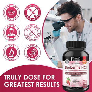 ผู้ผลิตอาหารเสริมเบอร์เบอรีน เอชซีแอล พร้อมสารสกัดอบเชยซีลอนและโครเมียม ช่วยเสริมสร้างภูมิคุ้มกัน บรรจุ 120 แคปซูลเบอร์เบอรีน เอชซีแอล - Product Image 2