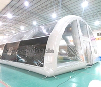 Tente cube de camping extérieure personnalisée pour événements, fêtes, mariages, chapiteau gonflable, certification CE, plage de température -30°C à 70°C