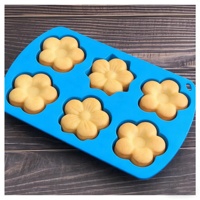 Ensemble de moules à pâtisserie en silicone DIY, 6 fleurs, pour la maison, la cuisine, résistant au four et au lave-vaisselle, outils de pâtisserie