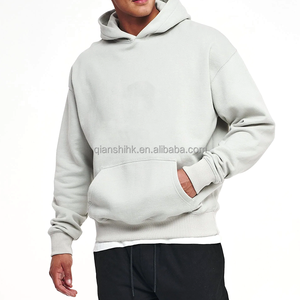 Boxy Fit Logo personnalisé poids lourd Streetwear pull français éponge Vintage Essentials sweats à capuche pour hommes 100% sweats à capuche en coton - Product Image 1