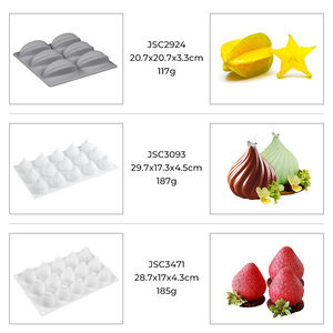 Stampi in Silicone SILIKOLOVE per Torte Mousse a Forma di Ananas, Pera, Ciliegia, Mango, Carambola e Pesca - Product Image 5