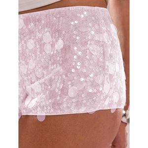 Women's Sequin <b>Mini</b> Shorts Low Waist Glitter <b>Sparkly</b> Party Club Hot Pants - Product Image 5