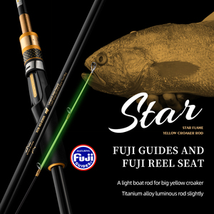 Ecooda Star Flame XCB Lightweight Yellow <strong>Croaker</strong> Rod for Ocean Boat Fishing Targeting Saltwater Fish - Product Image 4