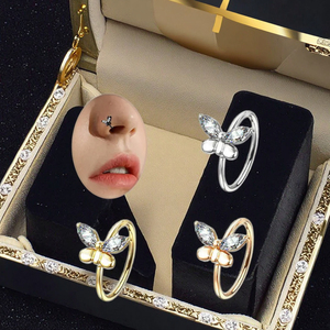 Indian <strong>Nose</strong> Piercing Butterfly <strong>Nose</strong> Hoop <strong>Ring</strong> Cartilage Tragus Earrings <strong>for</strong> <strong>Women</strong> Men Fashion Piercing Jewelry <strong>for</strong> <strong>Women</strong> - Product Image 6