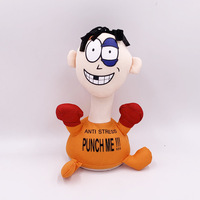 Offre Spéciale Punch Me Man Boxe Électronique En Peluche Jouets Anti Stress Creative Vent En Peluche Poupée avec Simulation Son Drôle Cadeaux