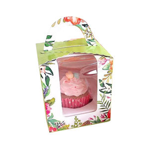 Festival de Pâques Vente en gros Lapin mignon Joli motif créatif Mini gâteau Fête Boîte-cadeau Unique Cupcake Boîtes en papier avec fenêtre - Product Image 5