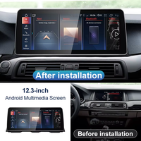STWEI MTK8581 12.3Inch CarPlay AUTO Android 14 Stereo Mobil Multimedia untuk BMW F10 F11 Seri 5 Head Unit Radio Bluetooth CIC