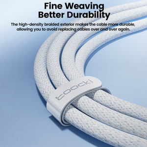 Cable Trenzado Resistente Toocki <span class=keywords><strong>USB</strong></span>-<span class=keywords><strong>A</strong></span> <span class=keywords><strong>a</strong></span> <span class=keywords><strong>USB</strong></span>-<span class=keywords><strong>C</strong></span> de 66W, Cable de Carga Rápida de Calidad con Núcleo de Corriente y Voltaje Estable para Uso Diario - Product Image 6
