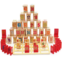 Jeu de dominos en bois personnalisé OEM DOM pour la pratique arithmétique et les opérations numériques, idéal pour les enfants, les adultes et les soirées en famille