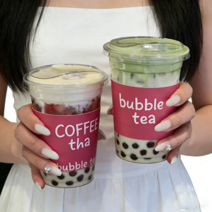 Vaso de Plástico Transparente para Bebidas, Té de Burbujas, Café, con Tapa, Personalizado con Logotipo, Desechable, al por Mayor, 8, 12, 16, 32 oz - Product Image 1