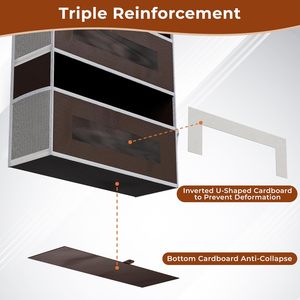 Organisateur à suspendre derrière la porte à 5 niveaux, 33x15x85cm, avec 10 poches en filet et fenêtres transparentes pour le rangement derrière la porte - Product Image 3