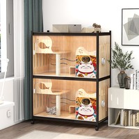 Villa pour animaux de compagnie de luxe moderne et durable avec porte coulissante multifonctionnelle pour chiens, chats et petits animaux