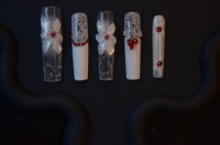 Faux ongles complets en forme d'amande, design gothique démoniaque fait à la main, strass, écologiques, portables sur les doigts, ongles pressés, 10 pièces