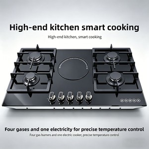 Estufa de Gas Licuado Integrada Multifunción de 5 Quemadores con Vidrio Templado, para Uso Doméstico, Ahorro de Energía - Product Image 4
