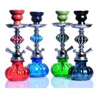 Ensemble de chicha portable en verre givré pour les voyages, accessoires pour fumer