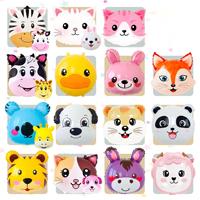 Ballons en aluminium de 18 pouces, version Q, tête d'animal de dessin animé, canard, tigre, vache, panda, chien, décorations pour fête d'anniversaire d'enfants