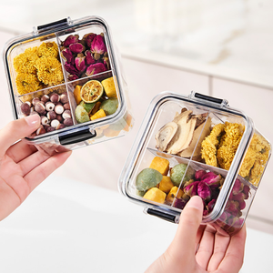 Factory Direct Wholesale Plastic Compartment Sealed Jar Flower Tea Food <b>Storage</b> <b>Box</b> Eco-Friendly <b>Stackable</b> Large Capacity Dry - Product Image 6