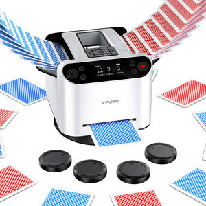 Mischiatore Automatico di <span class=keywords><strong>Carte</strong></span> a 2 Mazzi <span class=keywords><strong>con</strong></span> Rotazione a 360°, 4 Pulsanti per 1-2 Giocatori (Texas Hold'em/Phase 10/Rummy) - Product Image 1