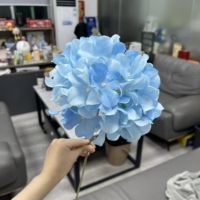 Bunga Hydrangea Sutra Real Touch dari HGA Supplier, Tangkai Tunggal, Bunga Palsu untuk Dekorasi Latar Belakang Resepsi Pernikahan, Makan Malam, dan Pesta