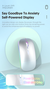 2,4 GHz inalámbrico óptico ordenador Oficina retroiluminado Bluetooth ratones inalámbricos recargable ergonómico ratón vertical - Product Image 6