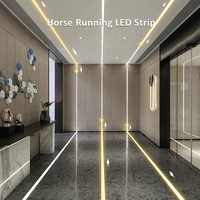 Bande lumineuse LED à effet d'eau courante linéaire avec télécommande pour la décoration de la maison