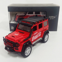 Modèle de voiture en alliage moulé sous pression IVE Bus Scolaire Ambulance 1:24 en gros, avec effets sonores et lumineux, 4 portes à recul, jouet en métal de collection