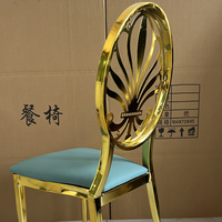 CY-23 Großhandel Komfortable Hochzeits- und Veranstaltungsstühle mit Rundem Metallstahl-Rückenlehne Moderne Elegante Esszimmerstühle für Bankette