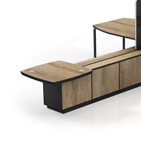 Mobilier de bureau multifonctionnel style libre Bureau de travail pour plusieurs personnes Grand espace de rangement Poste de travail Établi Bureau de bureau