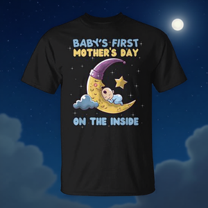 Camiseta para el primer día de la madre del bebé con un bonito diseño de luna - Product Image 3
