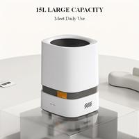 Poubelle intelligente ELPHECO avec capteur, pose automatique du sac, double couche, alimentée par batterie, pour salle de bain