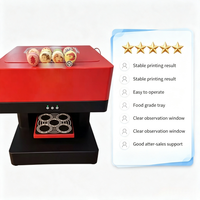 Imprimante à café comestible 4 tasses, machine d'impression DIY pour l'art latte, personnalisation d'images sur la mousse de lait pour cafés et salons de thé