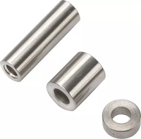 Entretoise ronde creuse en aluminium et acier inoxydable avec finition argentée, pièces usinées CNC industrielles personnalisées OEM